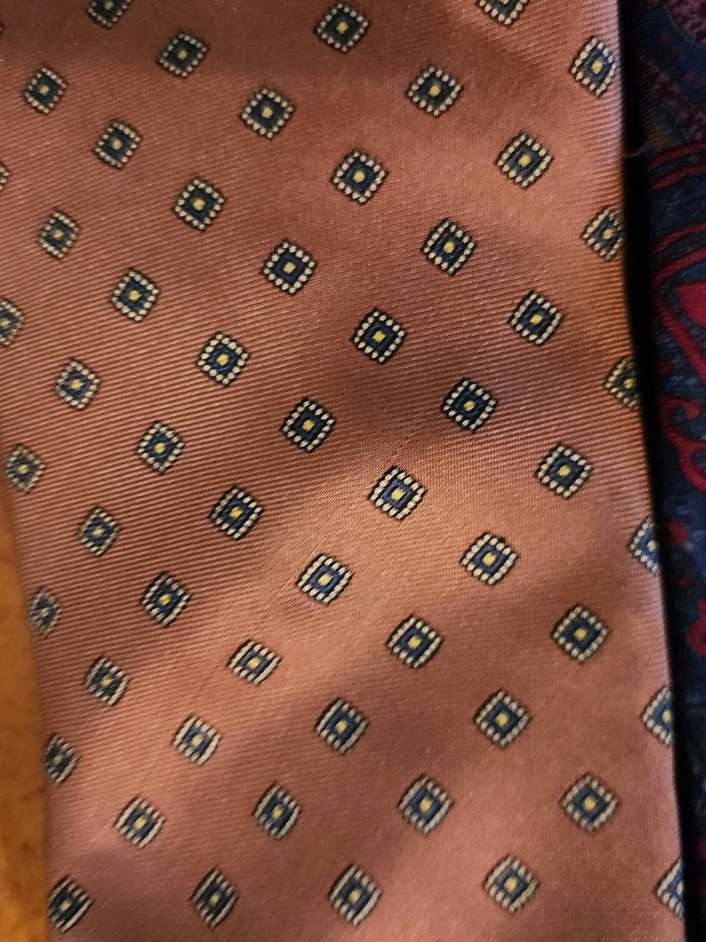 3pc Vintage Men’s Tie Lot ENVOY MANHATTAN Paisley Stripe Polyester Neckties
